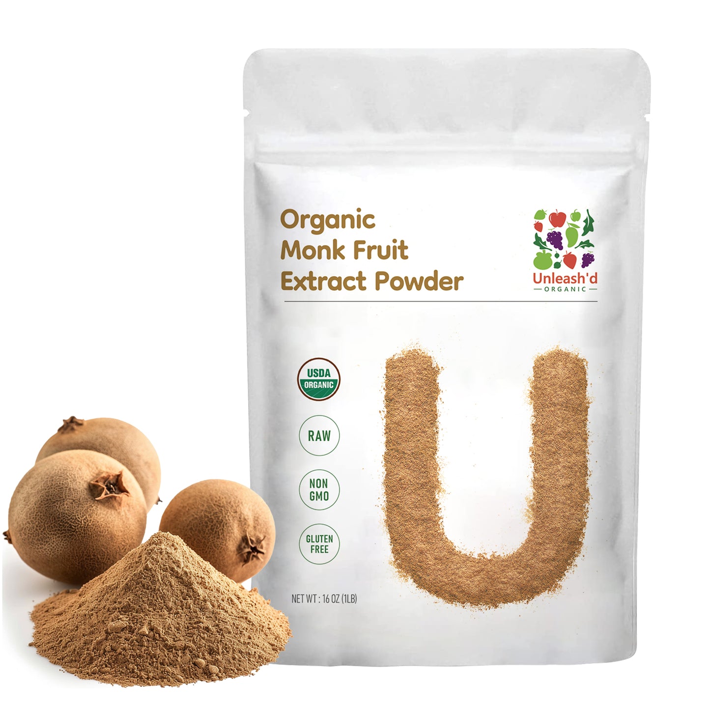 Organic Monk Fruit Extract Powder 16 oz